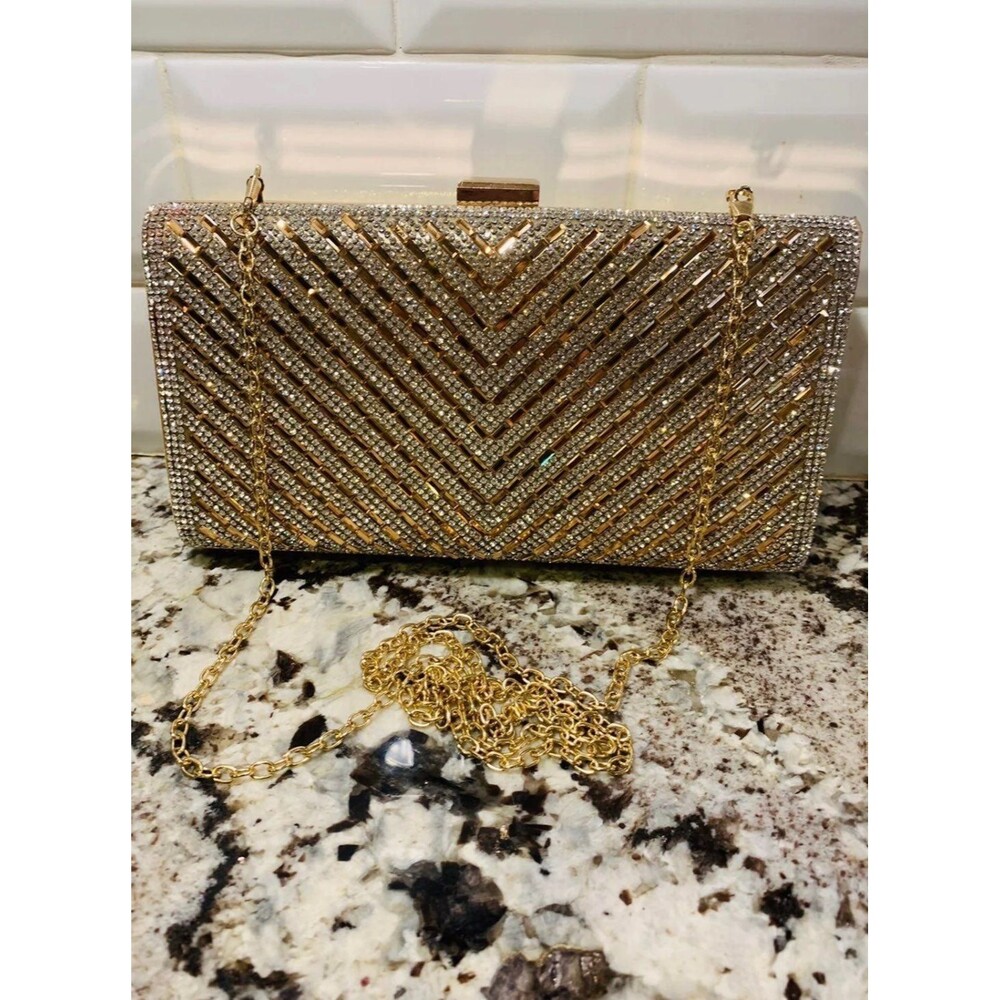 Evening Bag, Clutch with Detachable Chain
